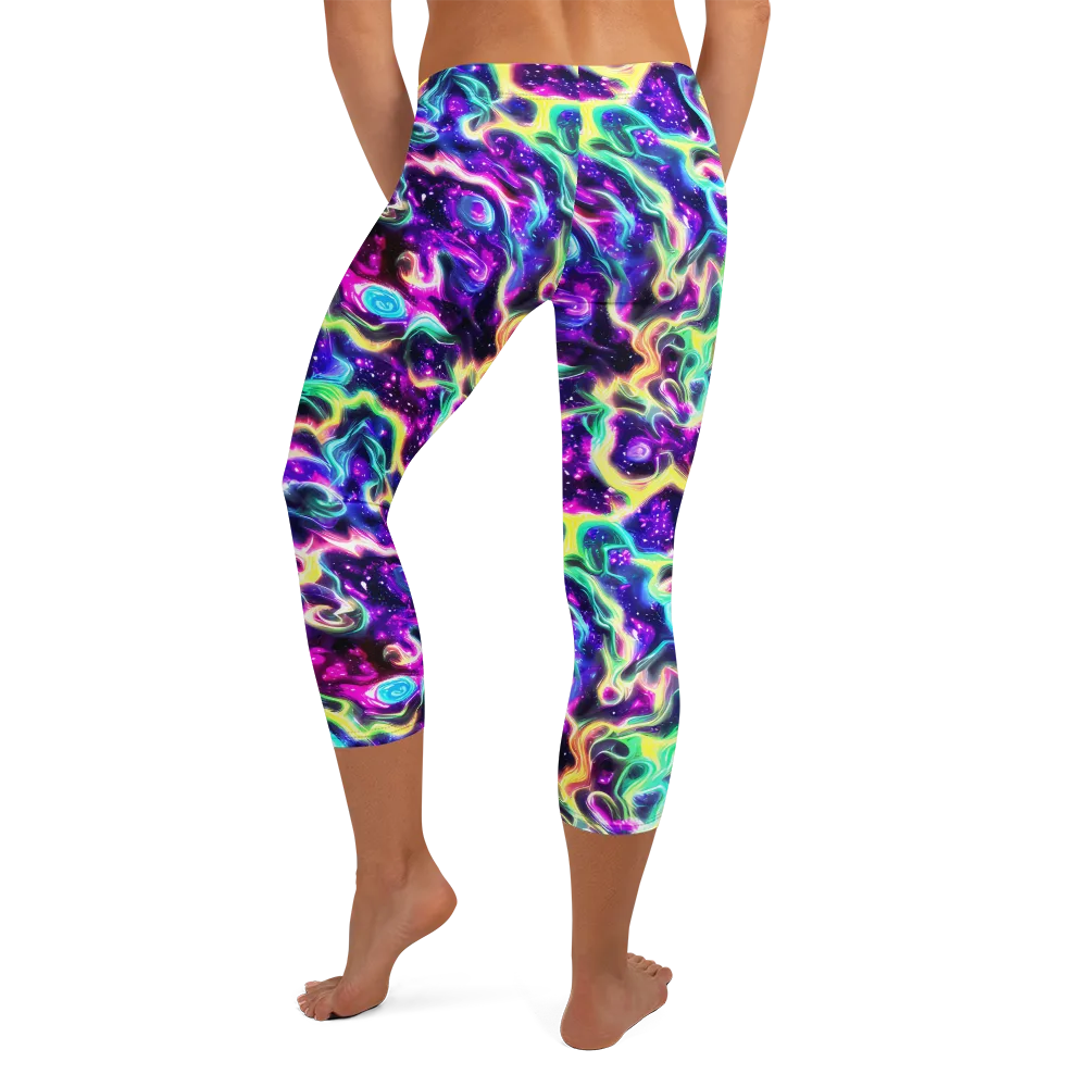 Radiant Warp on Capri Leggings — Back