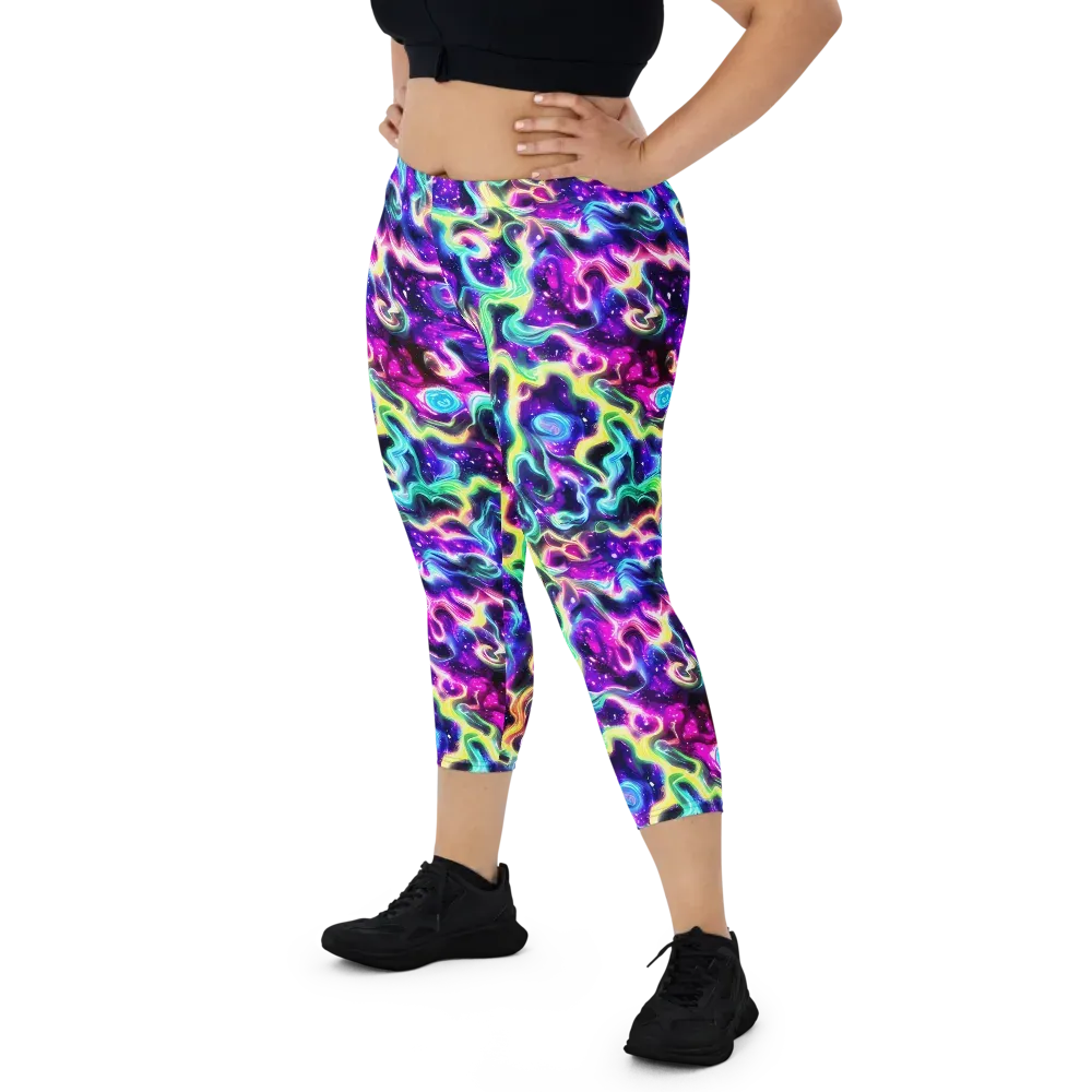 Radiant Warp on Capri Leggings — Front
