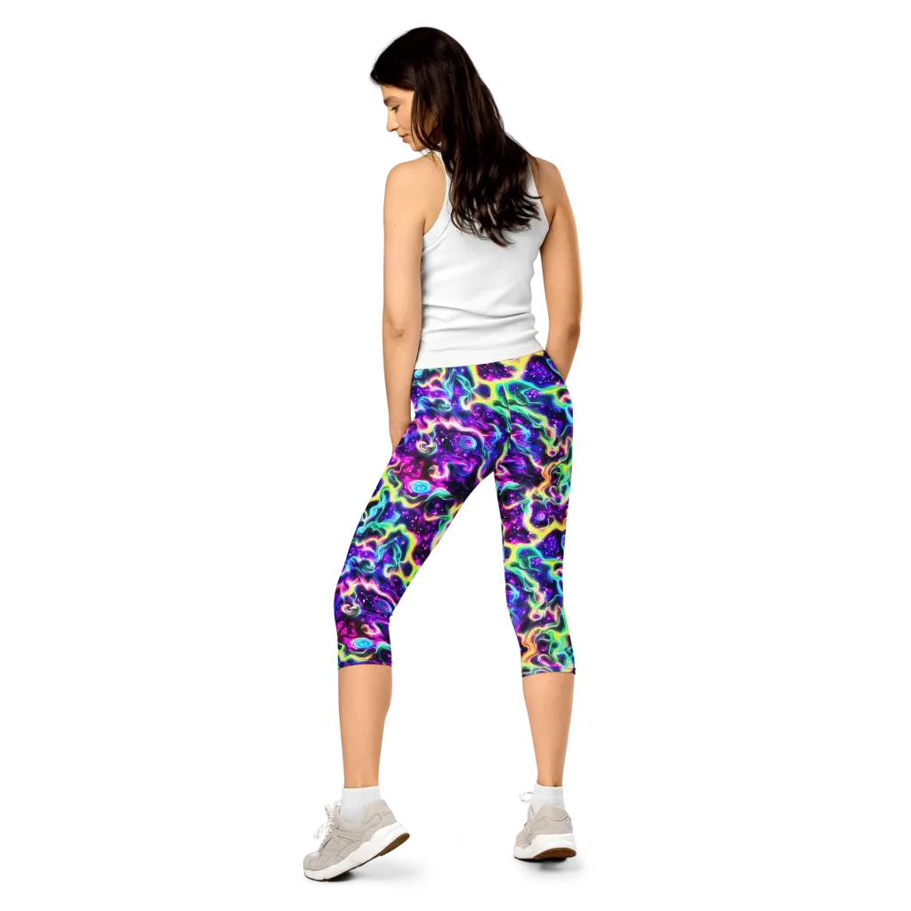 Radiant Warp on Capri Leggings — Back