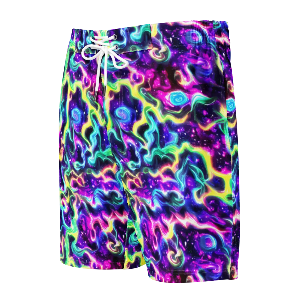 Radiant Warp on Men's Board Shorts — Front