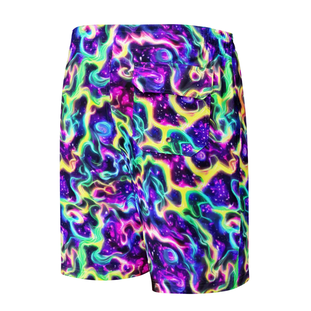 Radiant Warp on Men's Board Shorts — Back