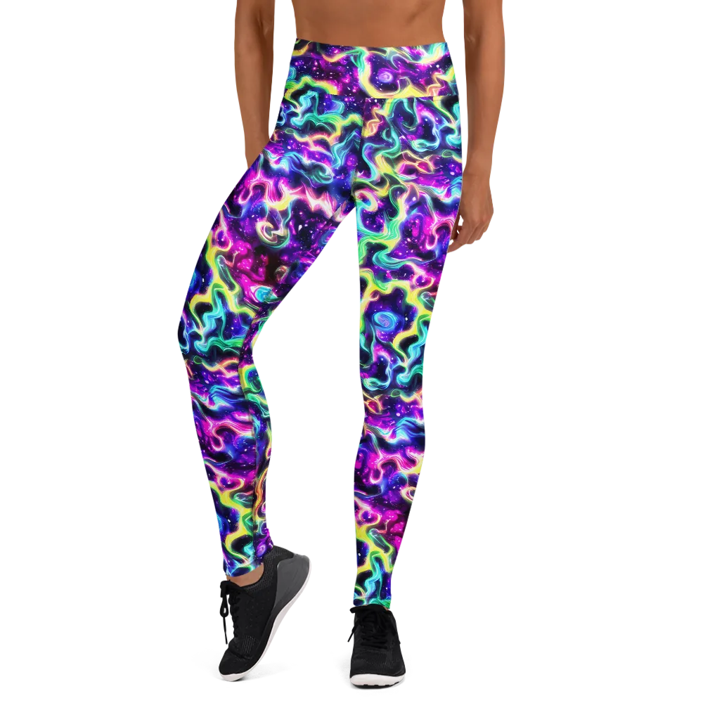 Radiant Warp on Yoga Leggings — Front