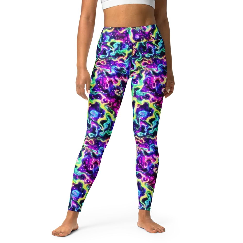 Radiant Warp on Yoga Leggings — Front
