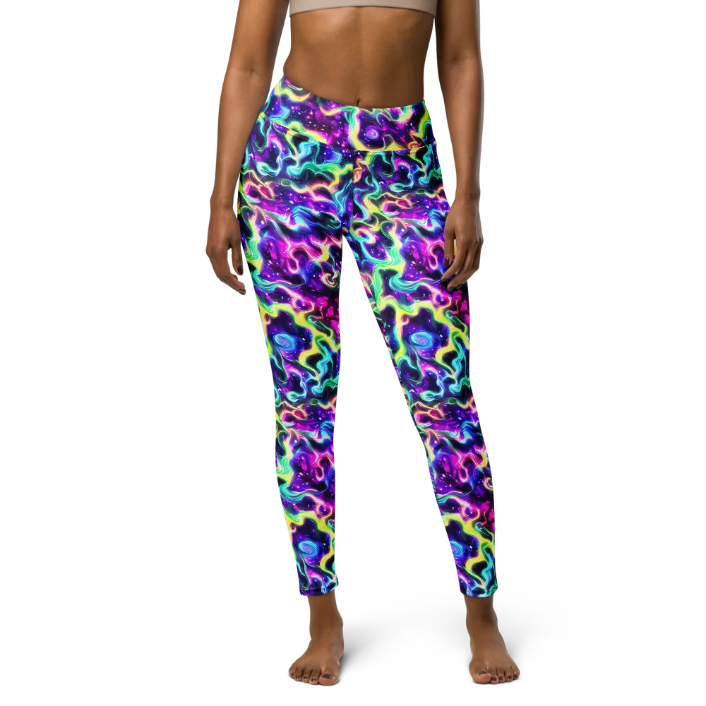 Radiant Warp on Yoga Leggings — Front