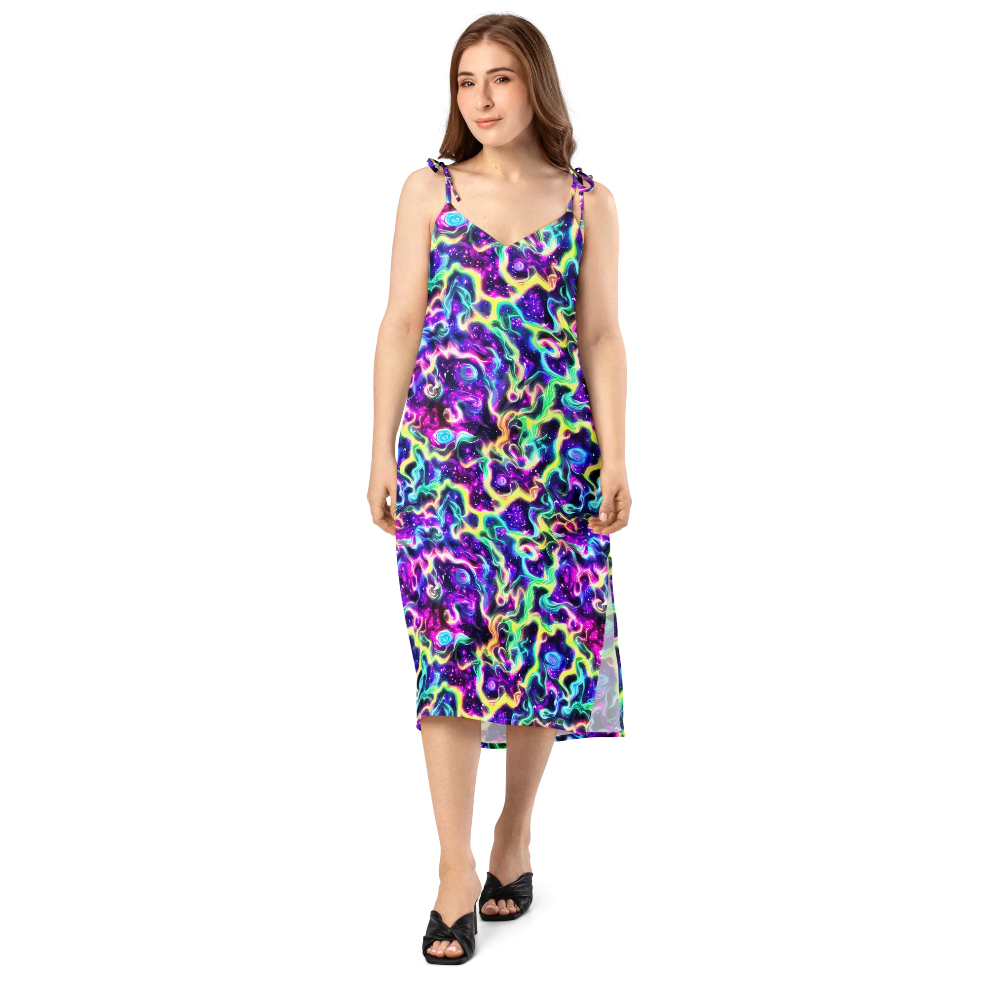 Radiant Warp on Slip Dress — Front