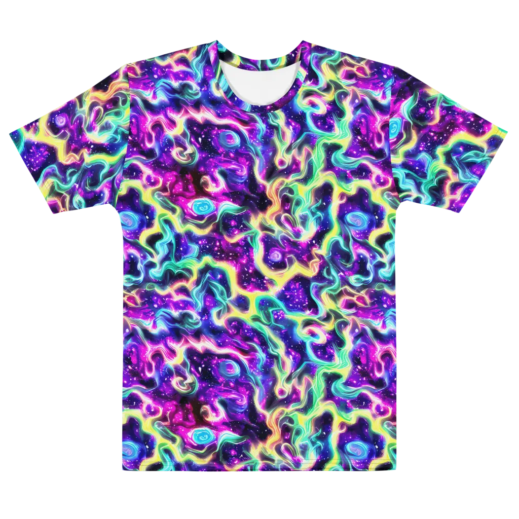 Radiant Warp on Men's Cotton Crew Neck T-Shirt — Front