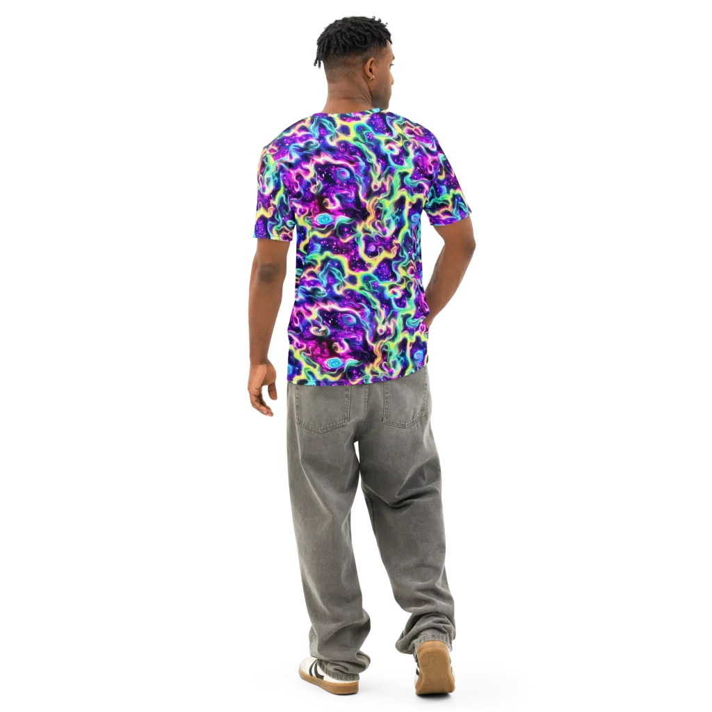 Radiant Warp on Men's Cotton Crew Neck T-Shirt — Back