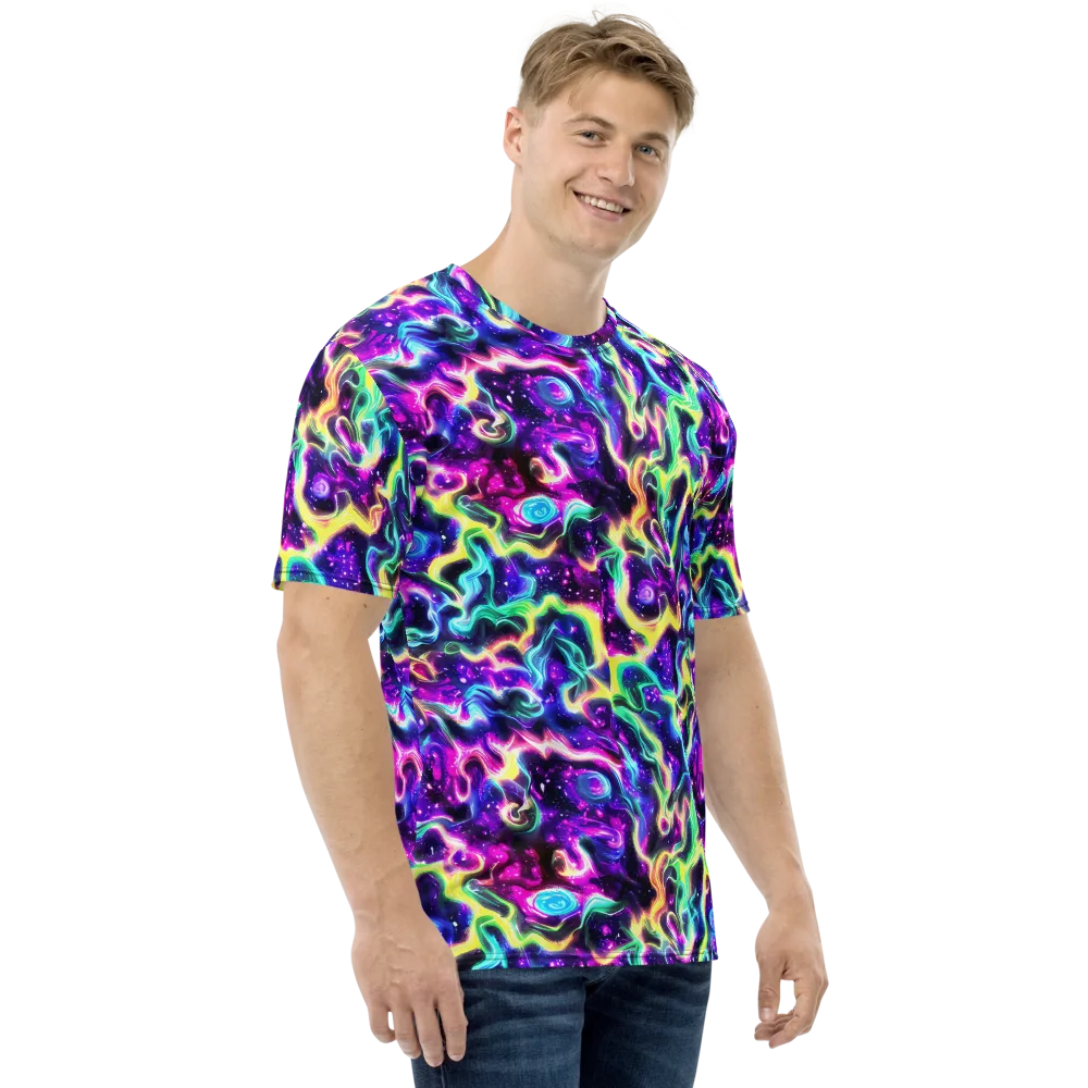 Radiant Warp on Men's Crew Neck T-Shirt — Right