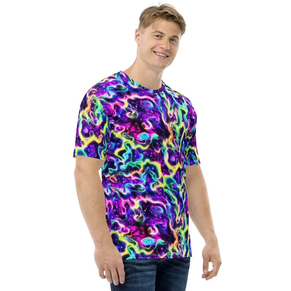 Radiant Warp on Men's Crew Neck T-Shirt — Right