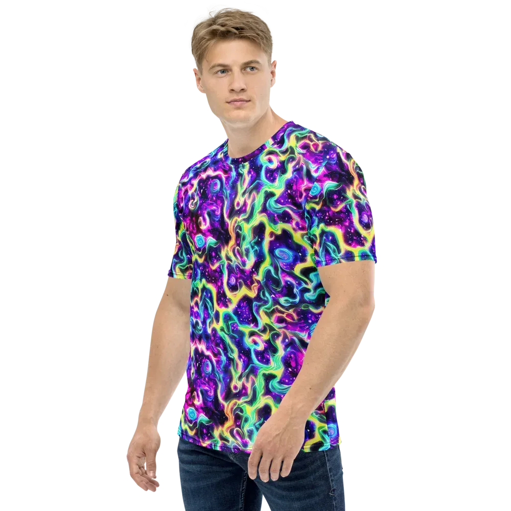 Radiant Warp on Men's Crew Neck T-Shirt — Left