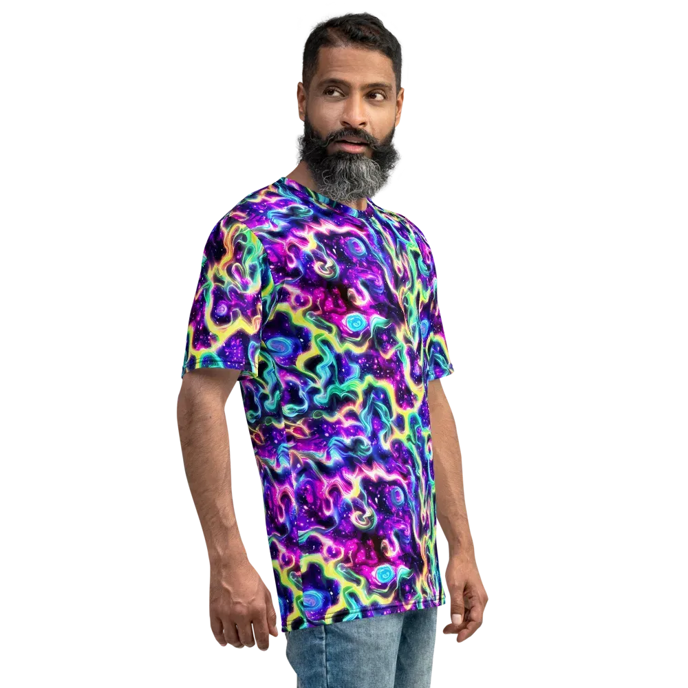 Radiant Warp on Men's Crew Neck T-Shirt — Right