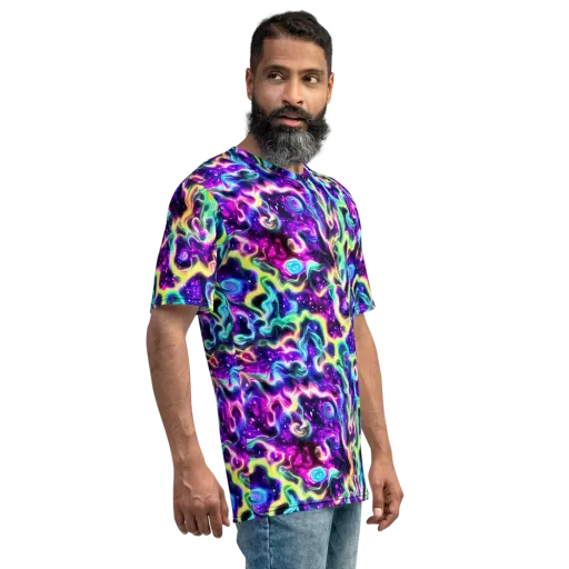 Radiant Warp on a Men's Crew Neck T-Shirt