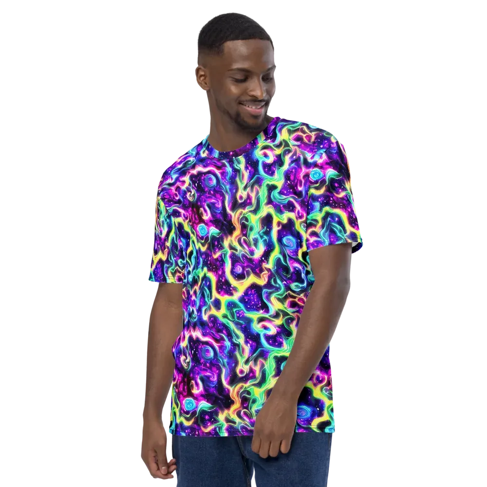 Radiant Warp on Men's Crew Neck T-Shirt — Left