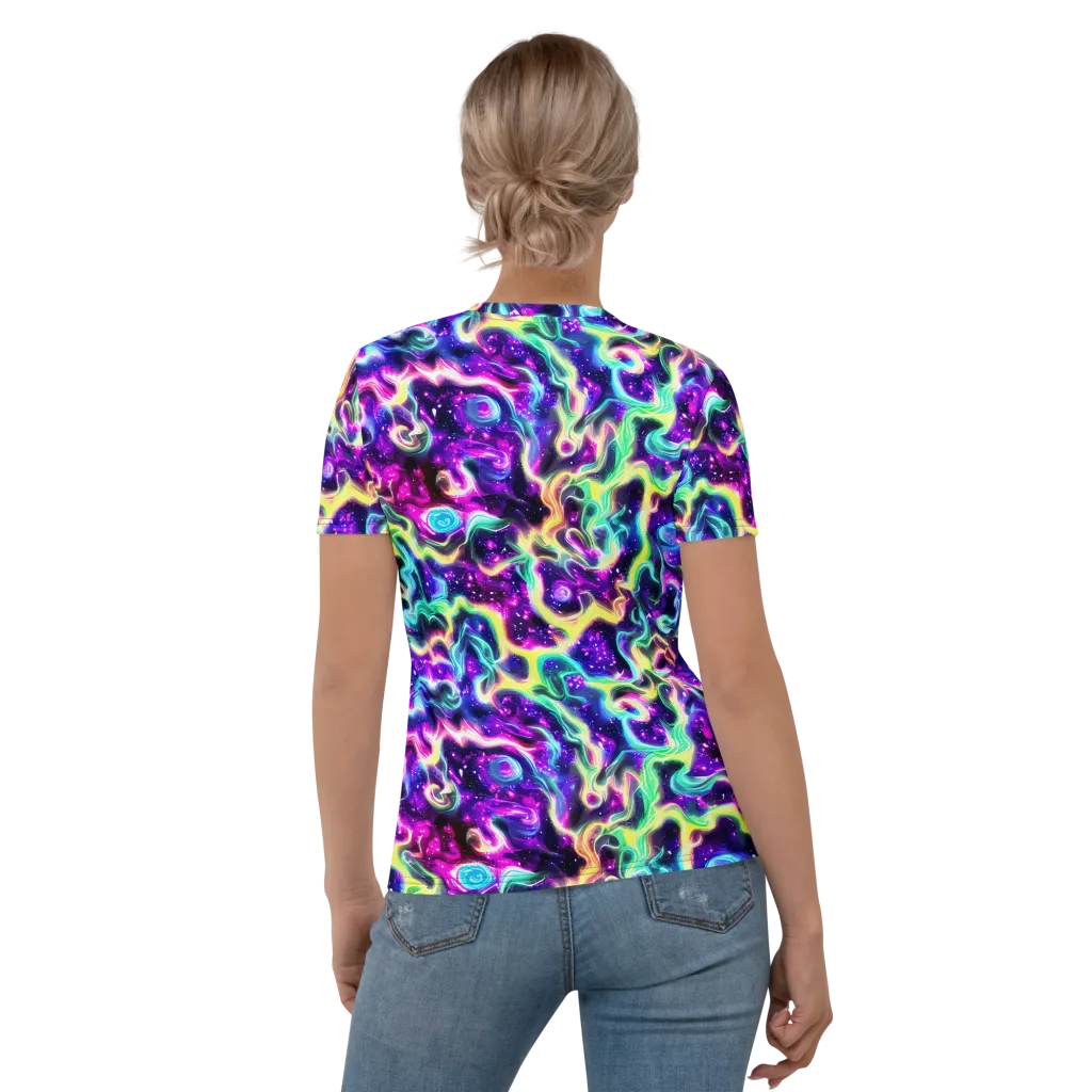 Radiant Warp on Women's Crew Neck T-Shirt — Back