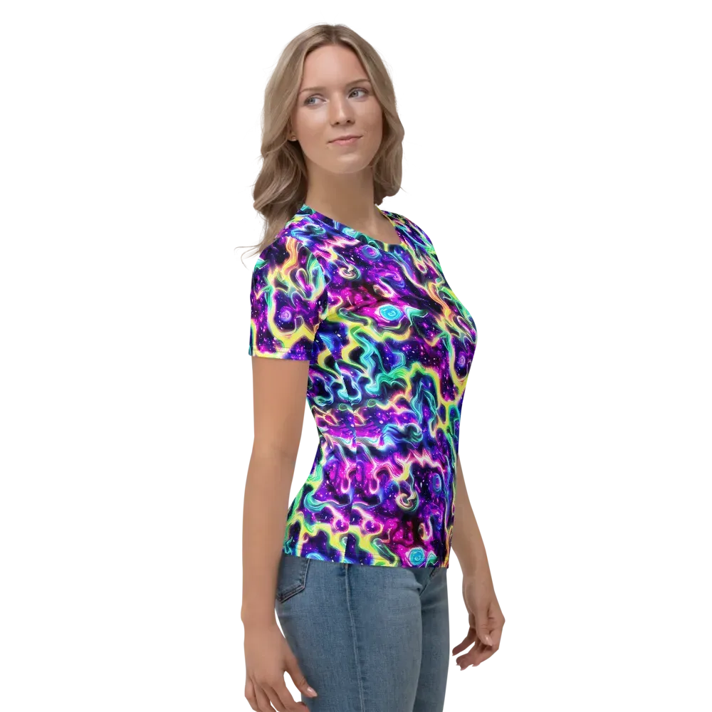 Radiant Warp on Women's Crew Neck T-Shirt — Right
