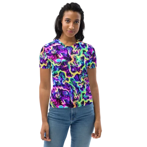 Radiant Warp on a Women's Crew Neck T-Shirt