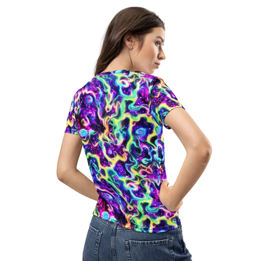 Radiant Warp on Women's Crew Neck T-Shirt — Back