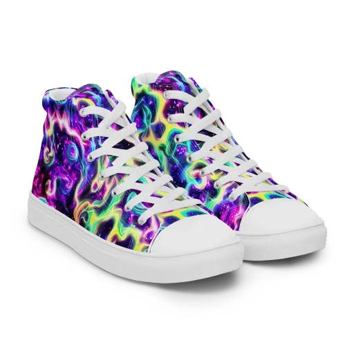 Radiant Warp on a Women's High Top Canvas Shoes