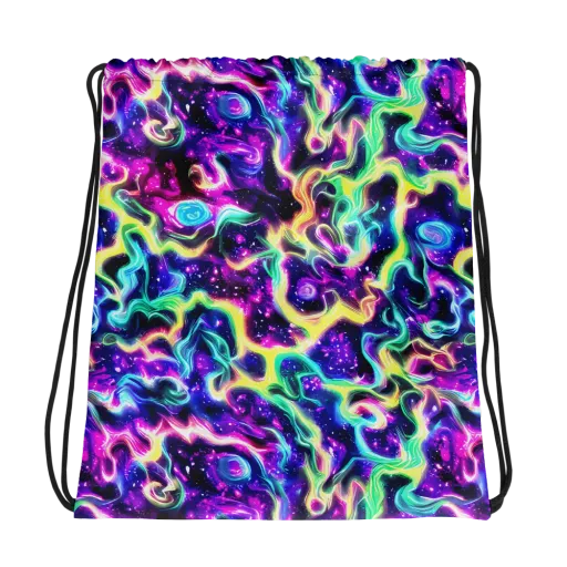 Radiant Warp on a Drawstring Bag