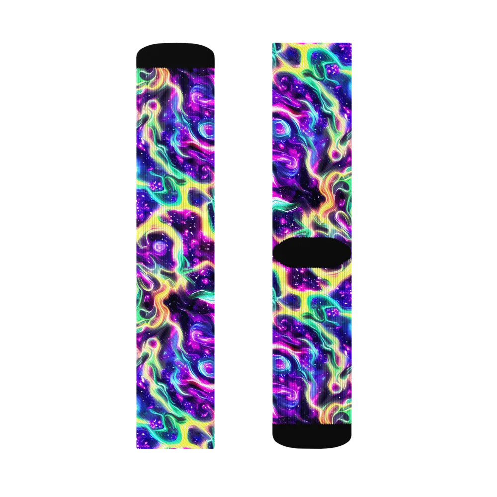 Radiant Warp on Socks — Right Sock
