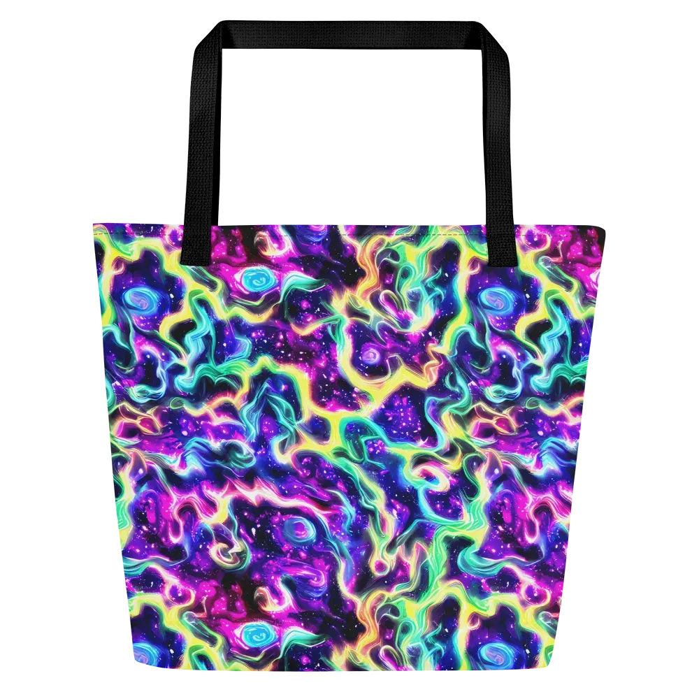 Radiant Warp on Large Tote Bag W/ Pocket — Front