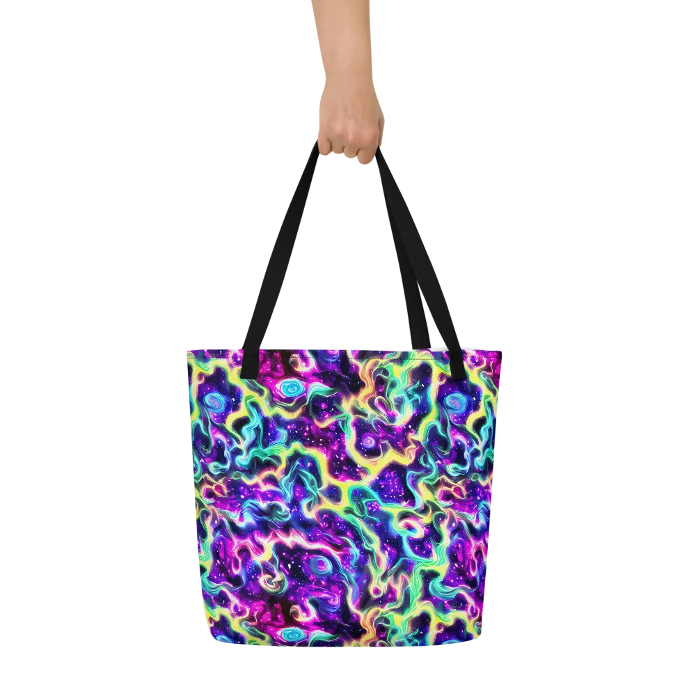 Radiant Warp on Large Tote Bag W/ Pocket — Front