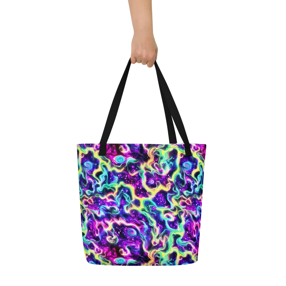 Radiant Warp on Large Tote Bag W/ Pocket — Front