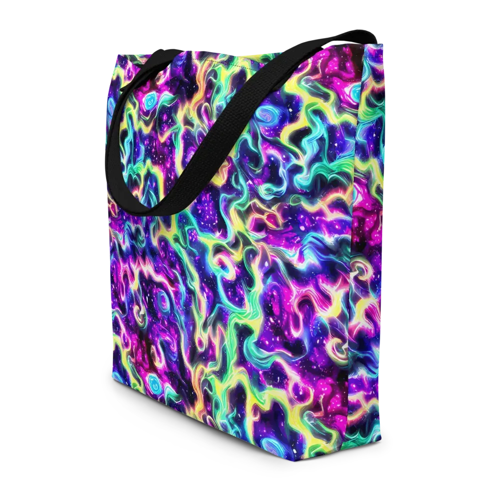 Radiant Warp on Large Tote Bag W/ Pocket — Front