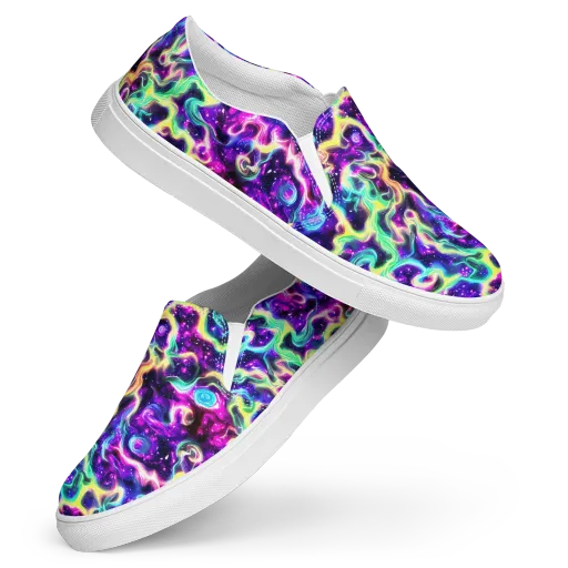 Radiant Warp on a Women's Slip-On Canvas Shoes