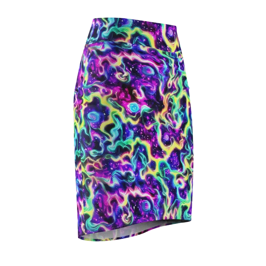 Radiant Warp on Pencil Skirt — Front Side