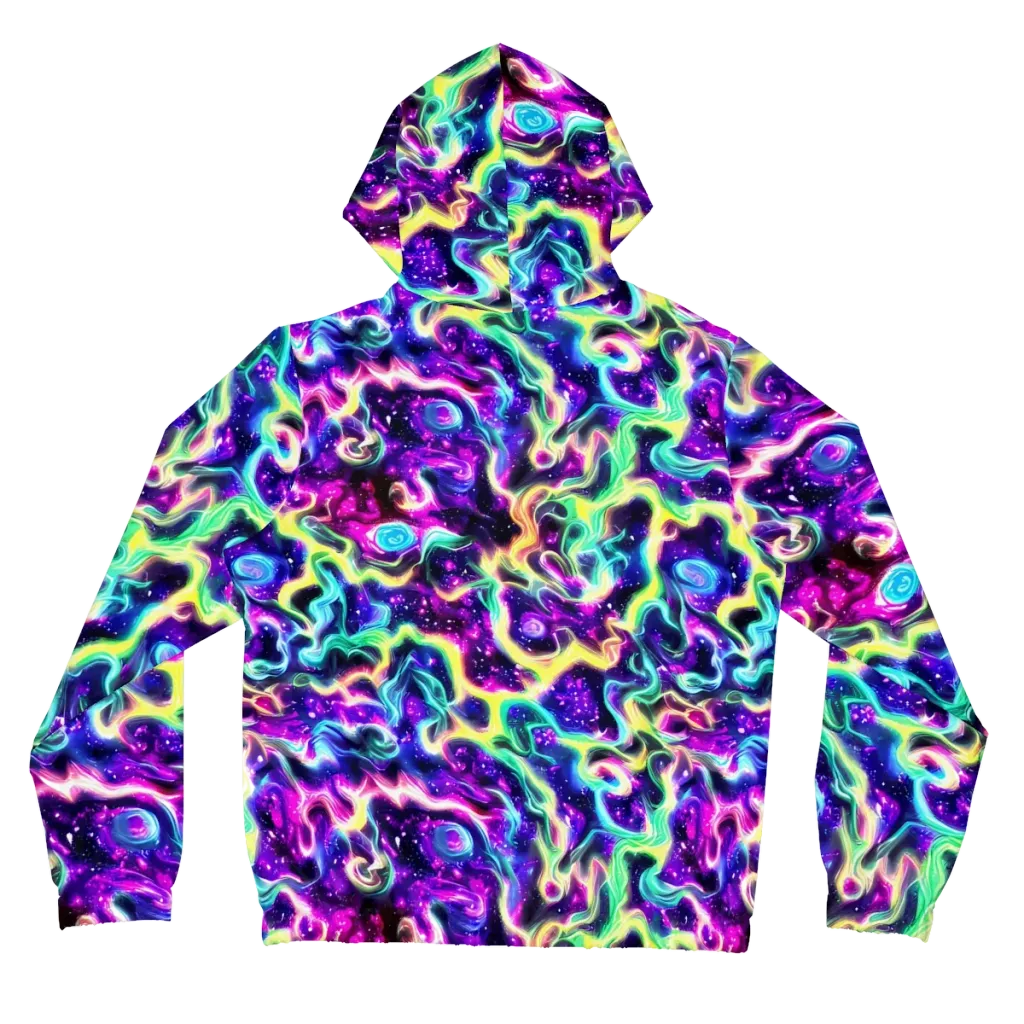Radiant Warp on Women's Full-Zip Hoodie — Back
