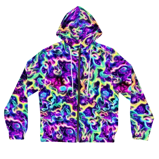 Radiant Warp on a Women's Full-Zip Hoodie