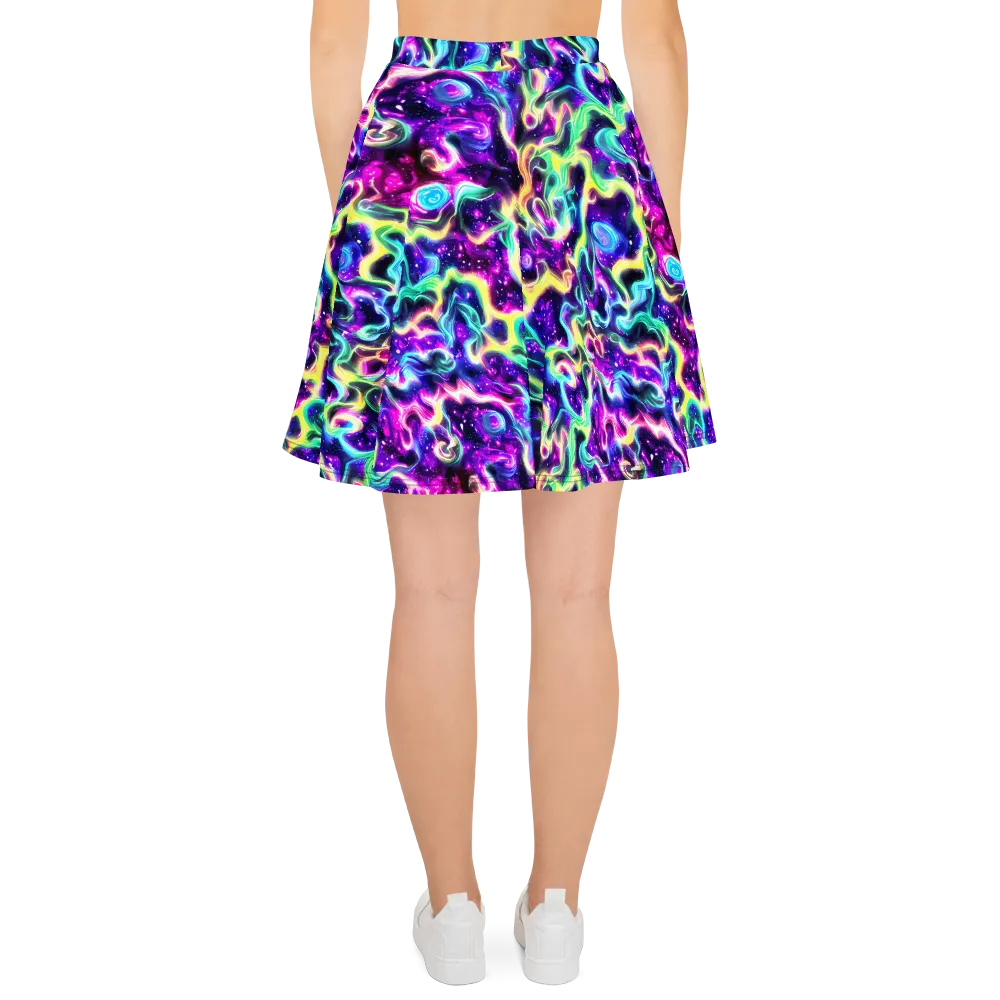 Radiant Warp on Skater Skirt — Back