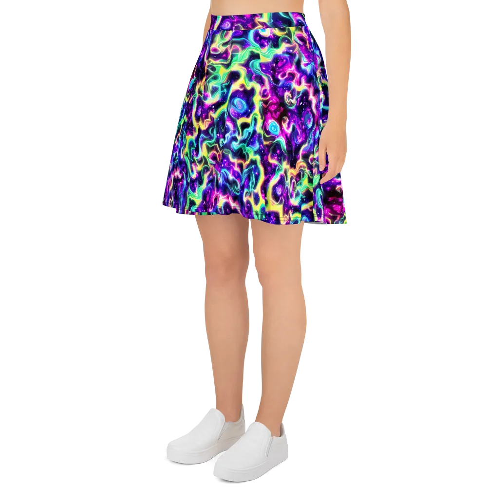 Radiant Warp on Skater Skirt — Left