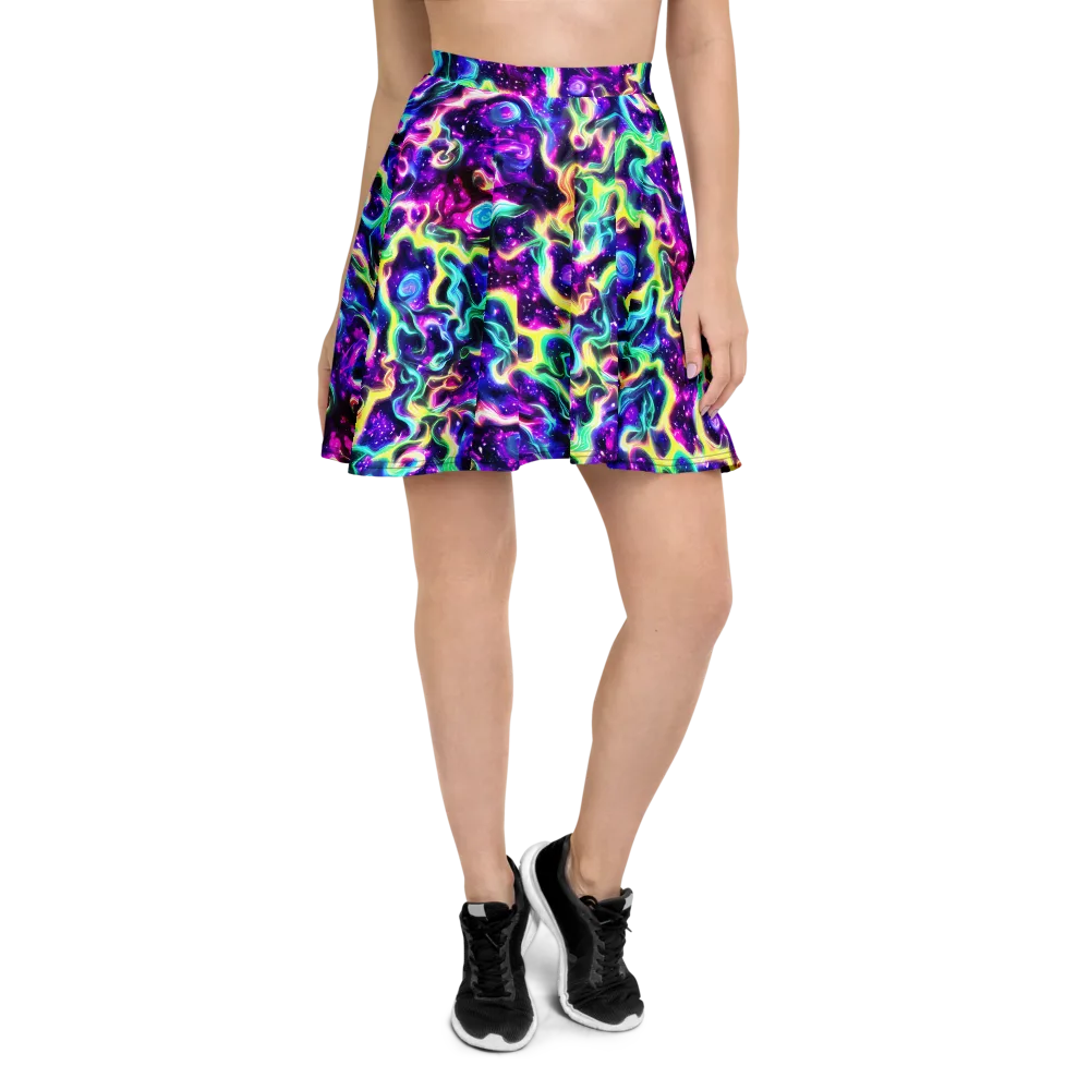 Radiant Warp on Skater Skirt — Front