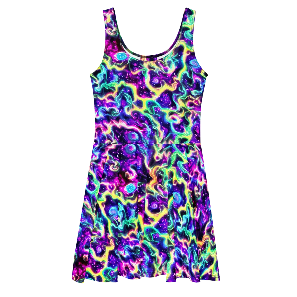Radiant Warp on Skater Dress — Front