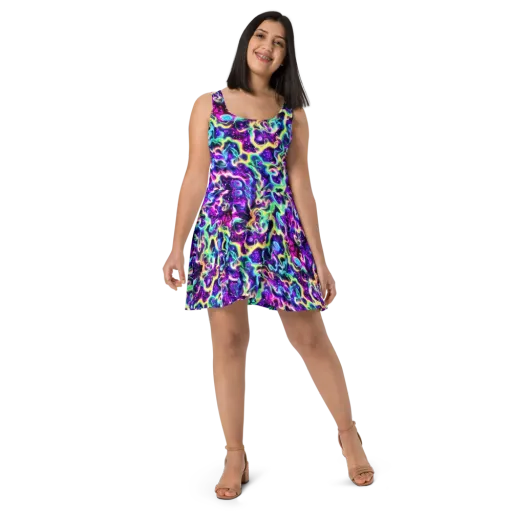 Radiant Warp on a Skater Dress