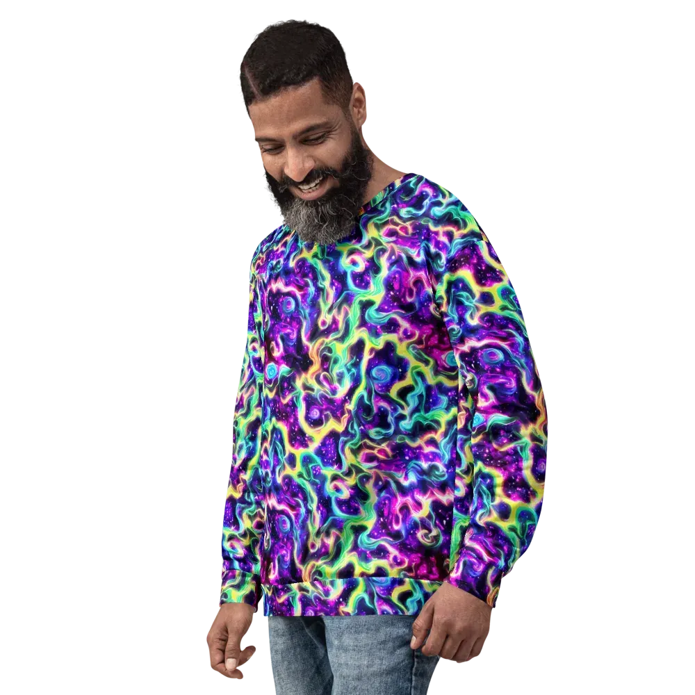 Radiant Warp on Sweatshirt — Left Front