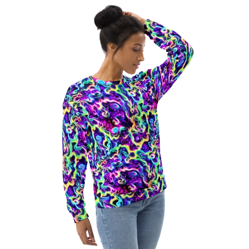 Radiant Warp on Sweatshirt — Right Front