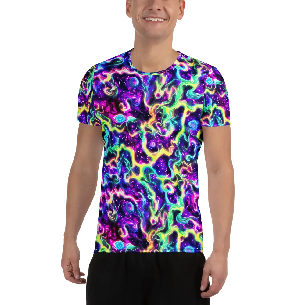 Radiant Warp on Men's Athletic T-Shirt — Front
