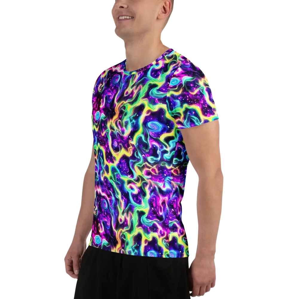 Radiant Warp on Men's Athletic T-Shirt — Left