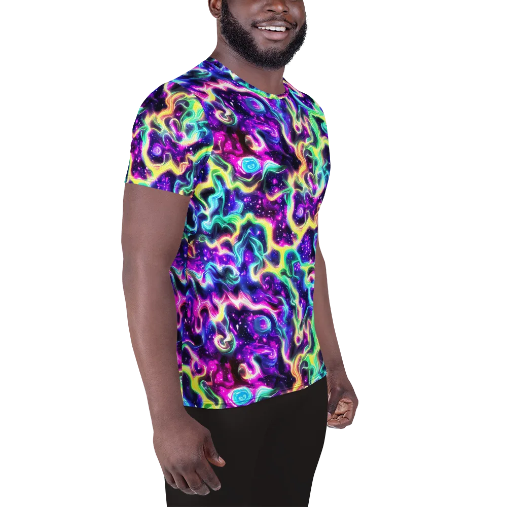 Radiant Warp on Men's Athletic T-Shirt — Right