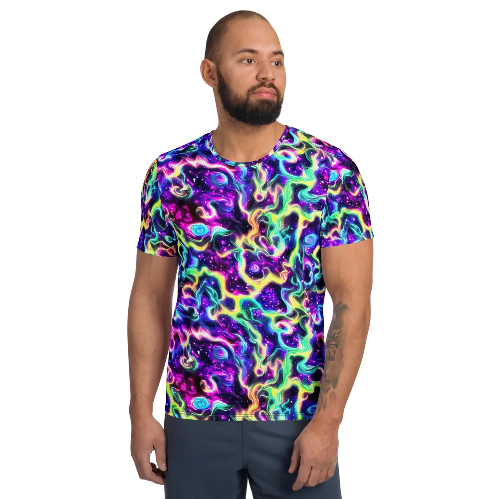 Radiant Warp on Men's Athletic T-Shirt — Front