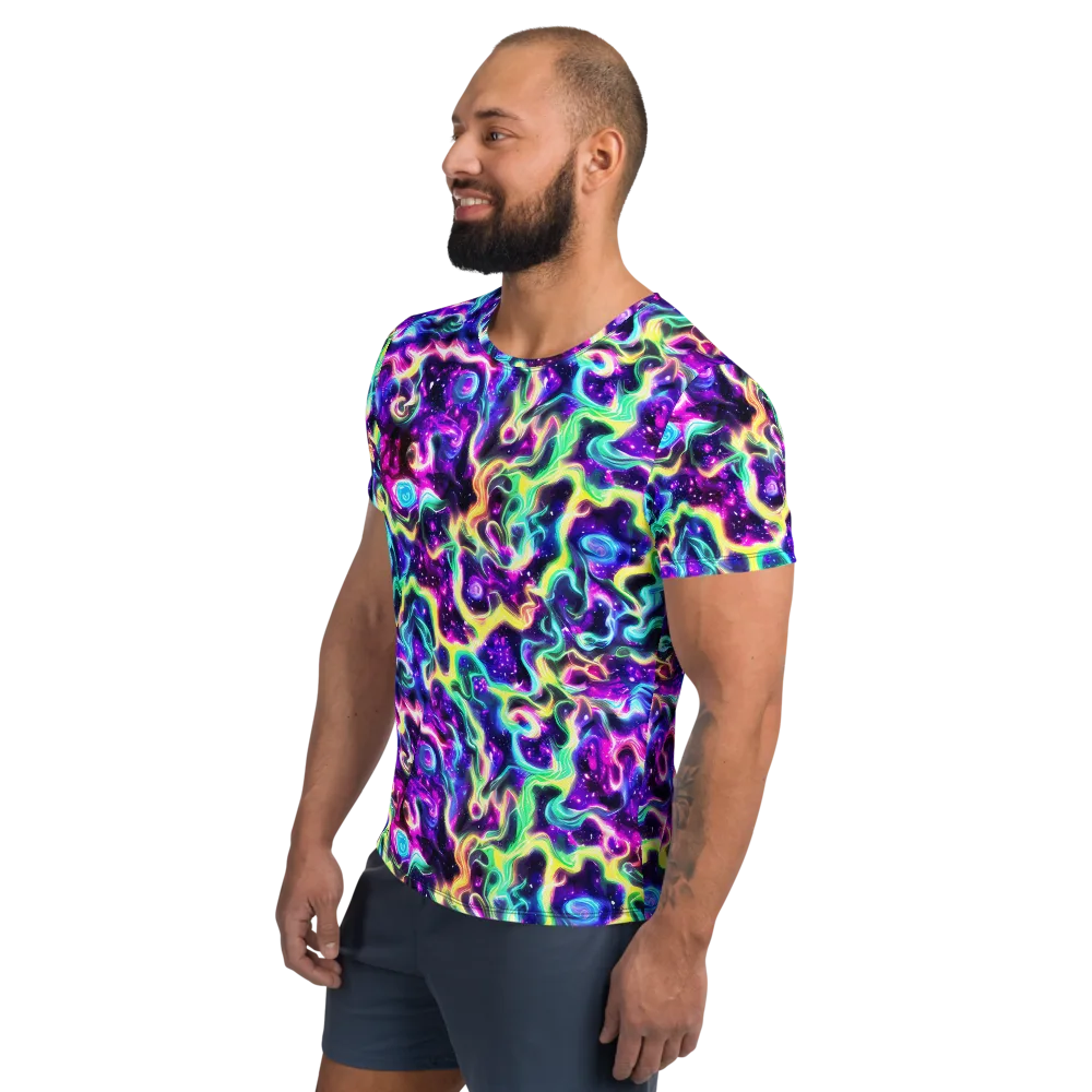 Radiant Warp on Men's Athletic T-Shirt — Left