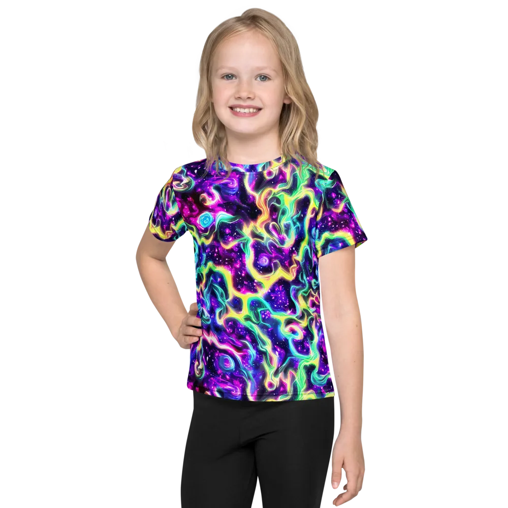 Radiant Warp on Kids Crew Neck T-Shirt — Front