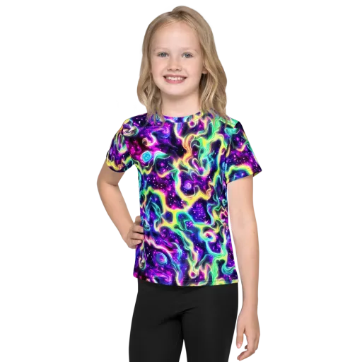 Radiant Warp on a Kids Crew Neck T-Shirt