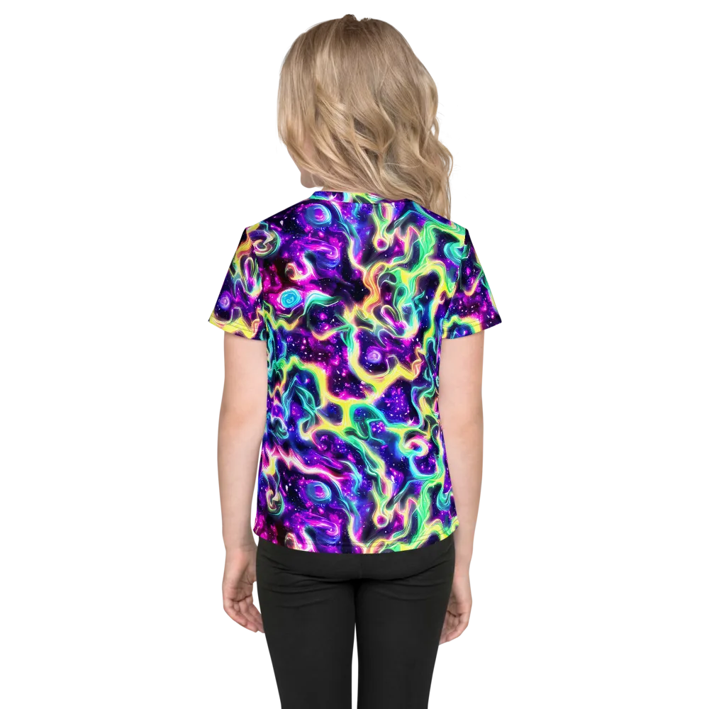 Radiant Warp on Kids Crew Neck T-Shirt — Back