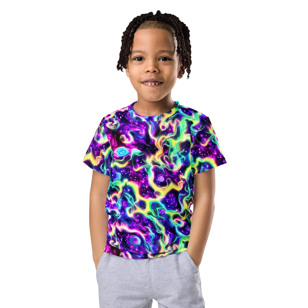 Radiant Warp on Kids Crew Neck T-Shirt — Front