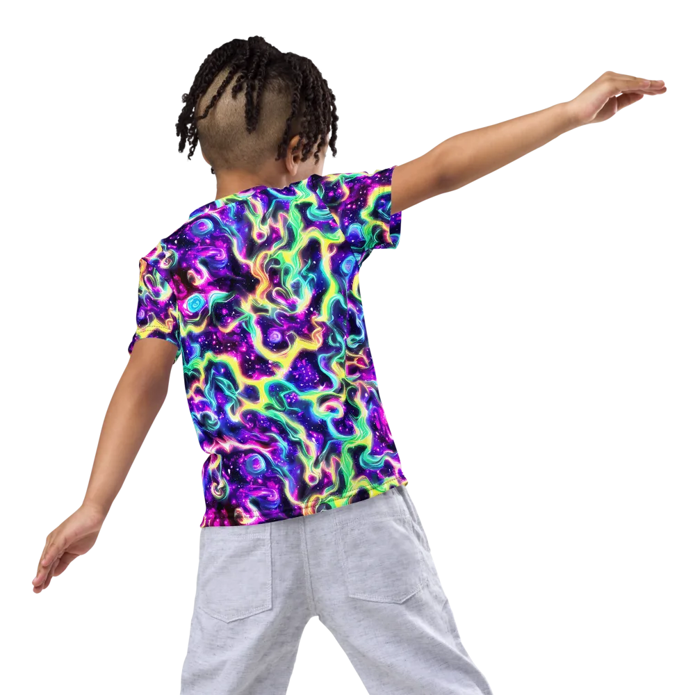 Radiant Warp on Kids Crew Neck T-Shirt — Back