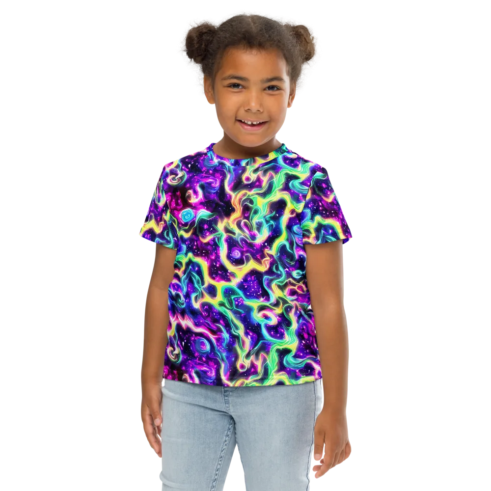 Radiant Warp on Kids Crew Neck T-Shirt — Front